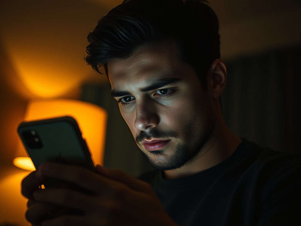 Confronting Social Media's Negative Influence 1 guy looking at phone